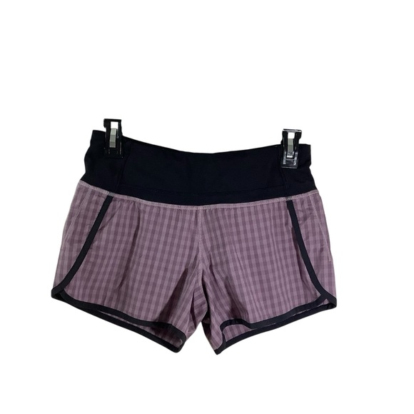 Lululemon Y2K Run Times Gingham Shorts W7B99S - Picture 1 of 6